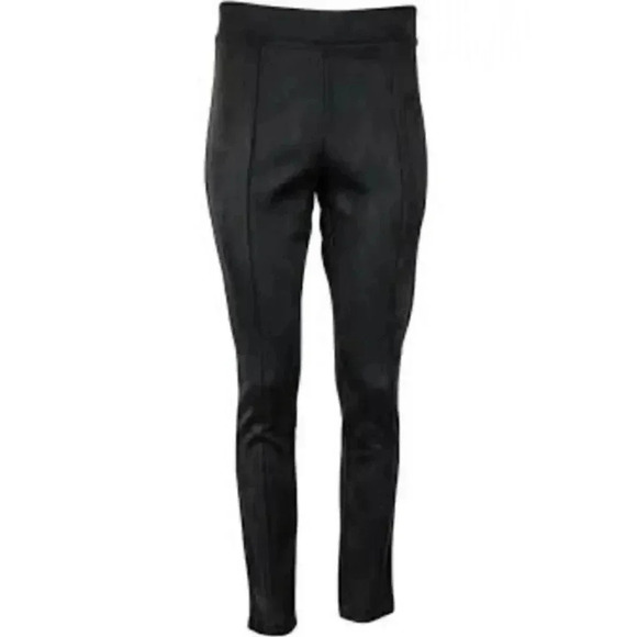 Andrew Marc Faux Suede Ponte Leggings - Picture 1 of 12